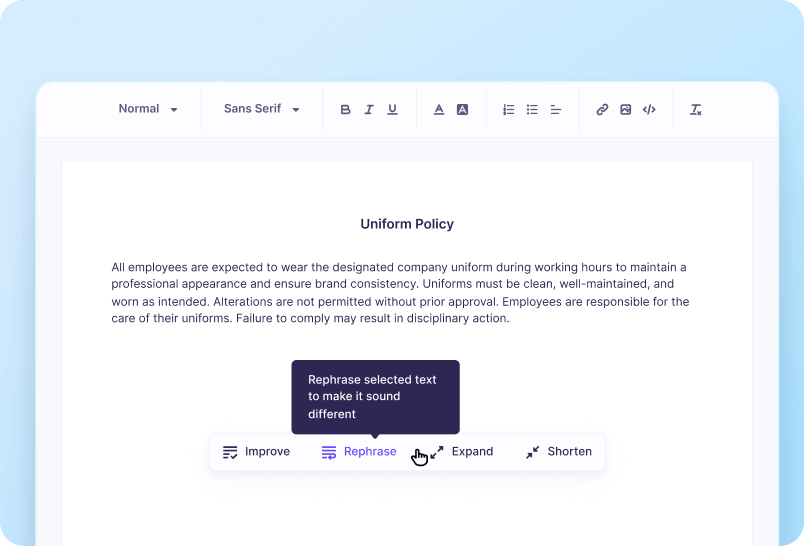 AMI HR Assistant — your AI co-pilot.