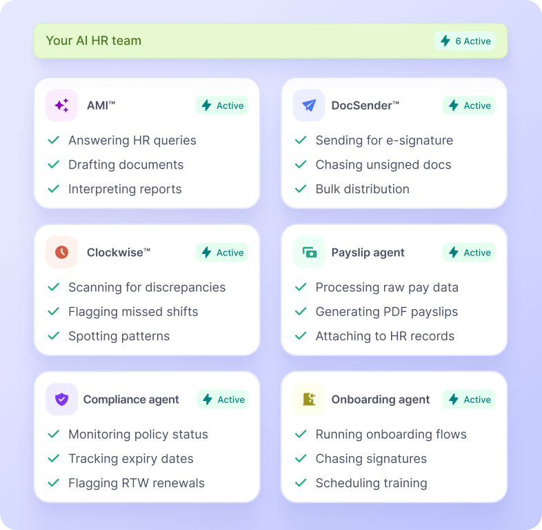 AI agents built into your HR system.