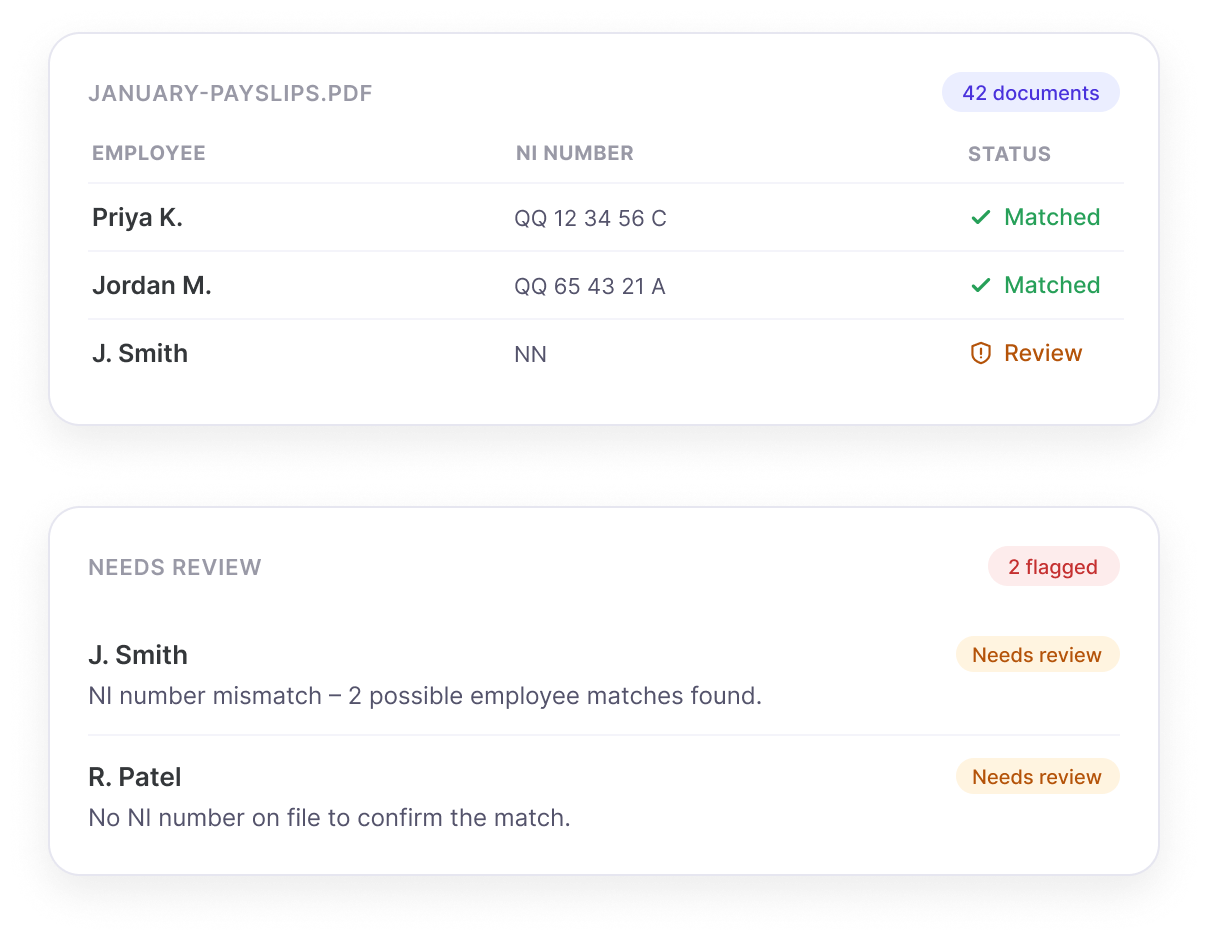 Payslip Sorter bulk sending pay documents